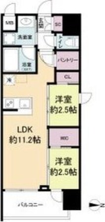 セレニテフラン梅田の物件間取画像